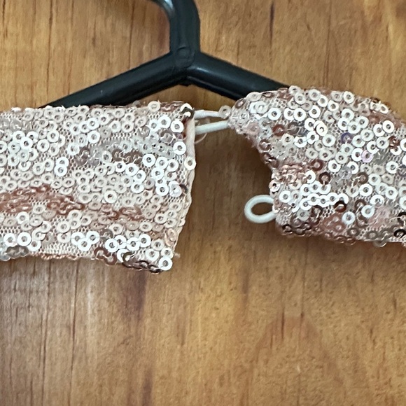 Lulu's Rose Gold Sequin Blouse - Picture 3 of 5